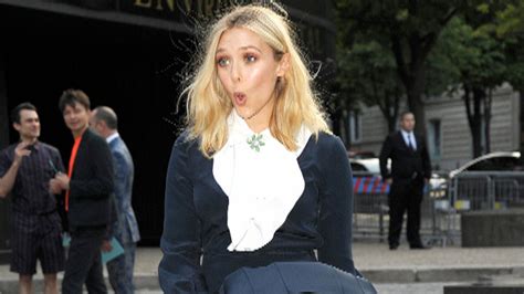 elizabeth olsen in underwear|Elizabeth Olsen laughs off a wardrobe mafunction in Paris